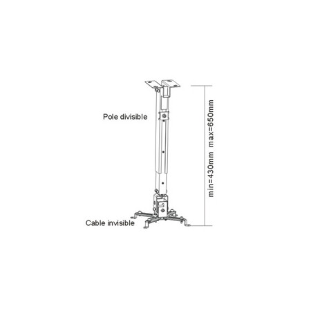 Sunne Projector Ceiling mount, Tilt, Swivel, Maximum weight (capacity) 20 kg, Black