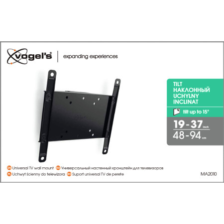 Vogels Wall mount, MA2010-A1 Tilt, Tilt, 26-40 ", Maximum weight (capacity) 30 kg, VESA 100x100, 100x200, 200x100, 200x200 mm, B