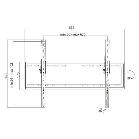 Logilink BP0039 TV Wall mount, 37"-70"", tilt, small