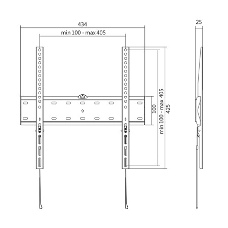 Logilink BP0013 TV Wall mount, 32"-55", fix, 25mm