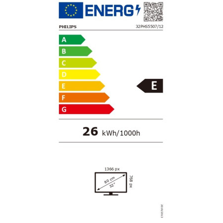 Philips LED HD TV 32PHS5507/12 32" (80 cm), 1366 x 768, Black