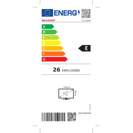 Sharp 32FA2E 32 (81cm) HD Ready TV, Harman/Kardon Speaker