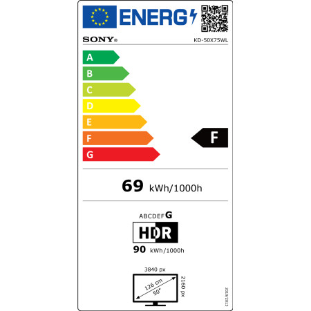 Sony KD50X75WL 50" (126cm) 4K Ultra HD Smart Google LED TV