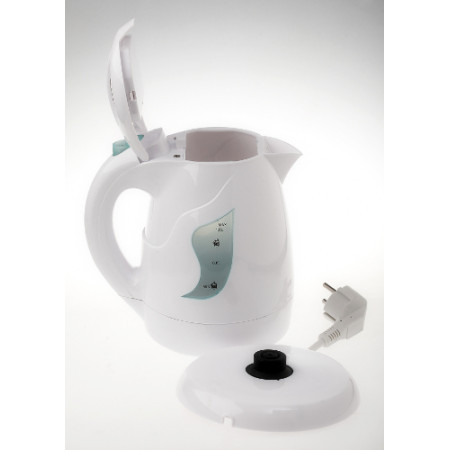 Adler AD 08 Standard kettle, Plastic, White, 850 W, 1 L, 360 rotational base