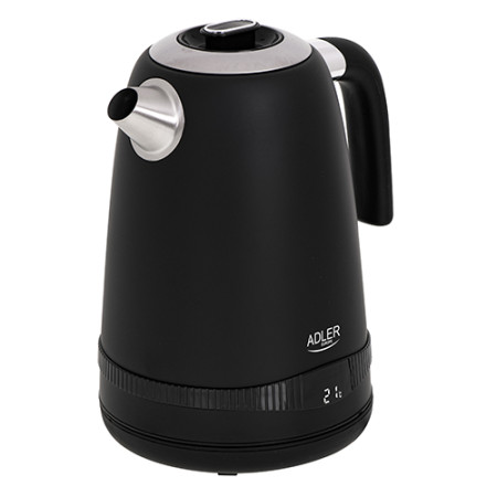 Adler Kettle AD 1295b Electric, 2200 W, 1.7 L, Stainless steel, 360 rotational base, Black