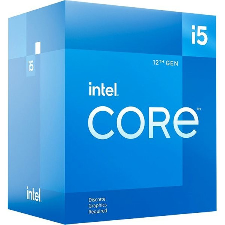 Intel i5-12400F, 2.5 GHz, LGA1700, Processor threads 12, Packing Retail, Processor cores 6, Component for Desktop