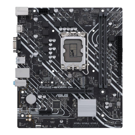 Asus PRIME H610M-K D4 Processor family Intel, Processor socket LGA1700, DDR4 DIMM, Memory slots 2, Supported hard disk drive int