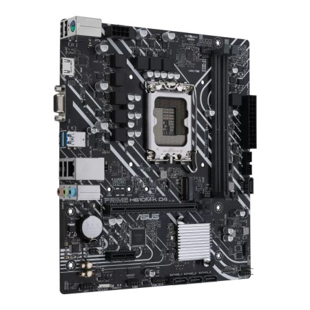 Asus PRIME H610M-K D4 Processor family Intel, Processor socket LGA1700, DDR4 DIMM, Memory slots 2, Supported hard disk drive int