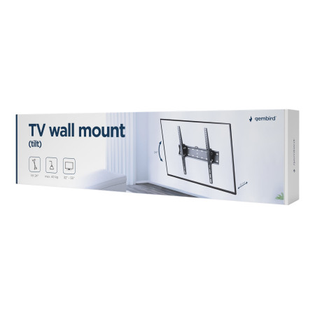 Gembird TV wall mount WM-55T-02 32-55 ", Maximum weight (capacity) 40 kg, Black