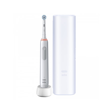 Oral-B Electric Toothbrush Pro3 3500 Sensitive Clean Rechargeable, For adults, Number of brush heads included 1, White, Number o