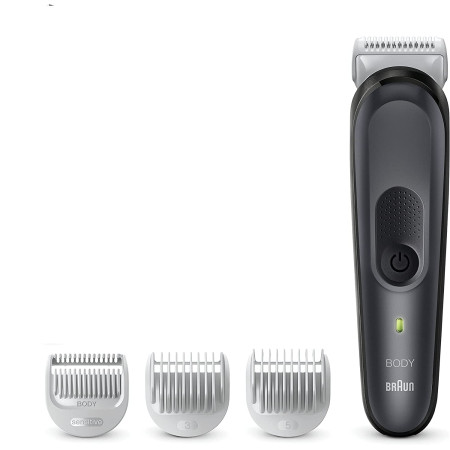 Braun Body Groomer BG3350 Cordless and corded, Operating time (max) 80 min, NiMH, Black/Grey