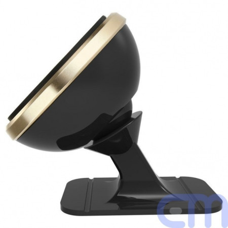 Baseus 360 magnetic cockpit car holder (Overseas Edition) gold (Black and gold)