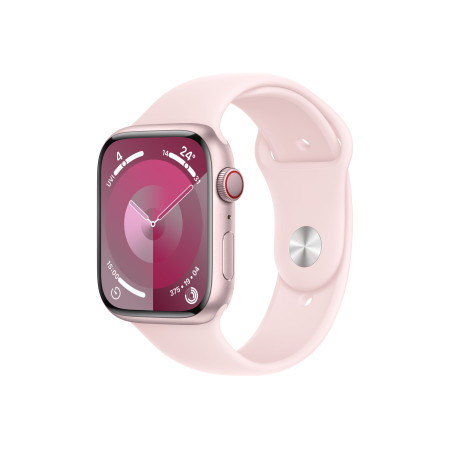 Apple Apple Watch Series 9 GPS + Cellular 45mm Pink Aluminium Case with Light Pink Sport Band - M/L