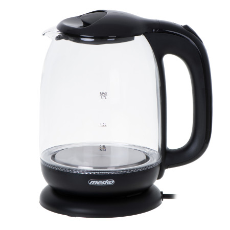 Mesko Kettle MS 1302b Electric 2200 W 1.7 L Glass 360 rotational base Black