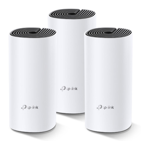 TP-LINK Whole Home Mesh WiFi System Deco M4 (3-Pack) 802.11ac 300+867 Mbit/s 10/100/1000 Mbit/s Ethernet LAN (RJ-45) ports 2 Mes