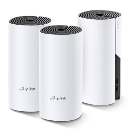 TP-LINK Whole Home Mesh WiFi System Deco M4 (3-Pack) 802.11ac 300+867 Mbit/s 10/100/1000 Mbit/s Ethernet LAN (RJ-45) ports 2 Mes