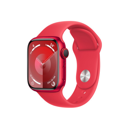 Apple Watch Series 9 GPS + Cellular 41mm (PRODUCT)RED Aluminium Case with (PRODUCT)RED Sport Band - S/M Apple