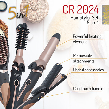 Camry Hair Styler CR 2024 1200 W Black/Rose gold