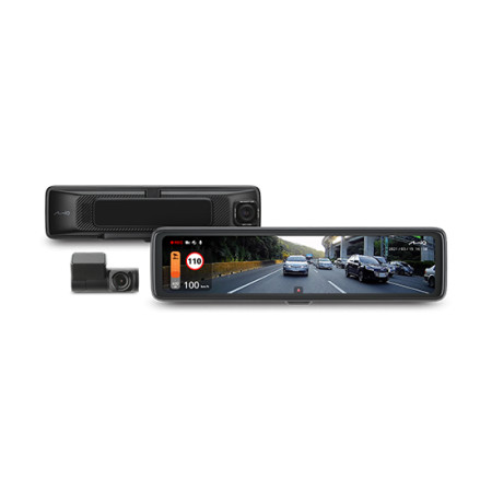 Mio MiVue R850T, Rear Camera GPS Wi-Fi Premium 2.5K HDR E-mirror DashCam with 11.88" Anti-glare Touchscreen Audio recorder