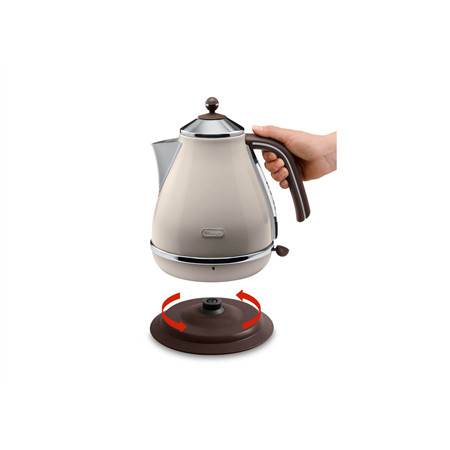 Delonghi KBOV 2001.BG Standard kettle 2000 W 1.7 L Stainless steel 360 rotational base Beige