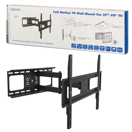 Logilink BP0028 TV Wall mount, 37"-70", tilt +10 -20 ,swievel +-90 , 475mm Logilink Wall Mount 37-70 " Maximum weight (capacity)