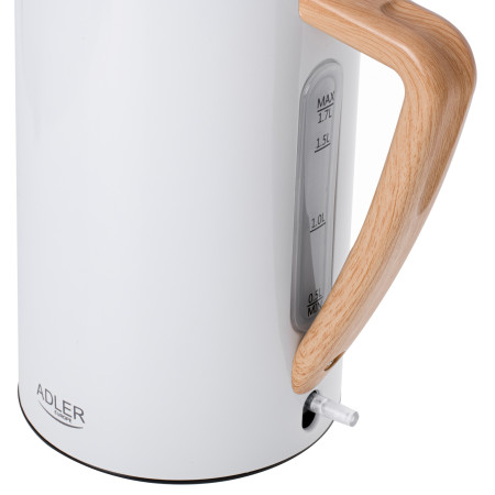 Adler Kettle AD 1347w Electric 2200 W 1.5 L Stainless steel 360 rotational base White