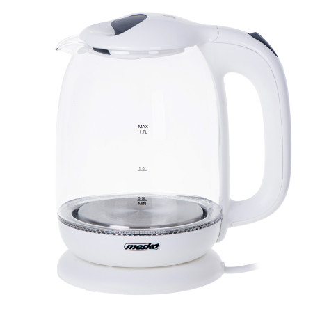 Mesko Kettle MS 1302w Electric 2200 W 1.7 L Glass 360 rotational base White