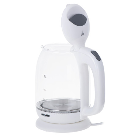 Mesko Kettle MS 1302w Electric 2200 W 1.7 L Glass 360 rotational base White