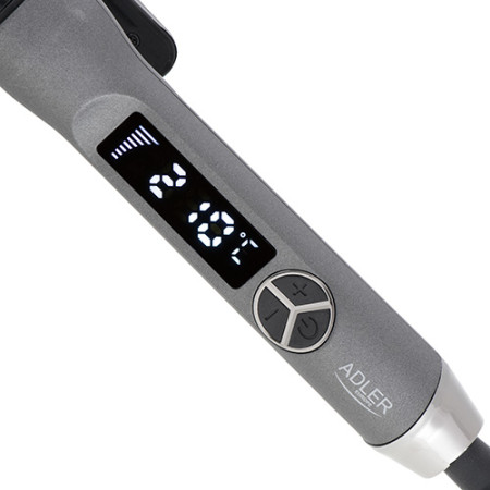 Adler Hair Curler AD 2114 Ceramic heating system Barrel diameter 25 mm Display Digital Temperature (max) 210 C 60 W Black