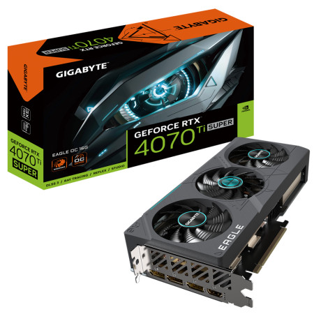 Gigabyte GeForce RTX 4070 Ti SUPER EAGLE OC 16G NVIDIA 16 GB GeForce RTX 4070 Ti SUPER GDDR6X PCI-E 4.0 HDMI ports quantity 1 Me