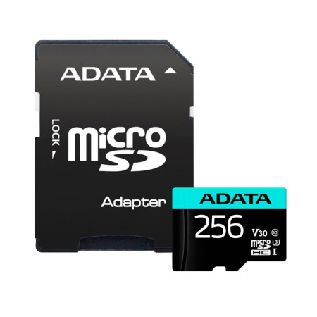 ADATA Premier Pro UHS-I U3 256 GB micro SDXC Flash memory class 10 with Adapter