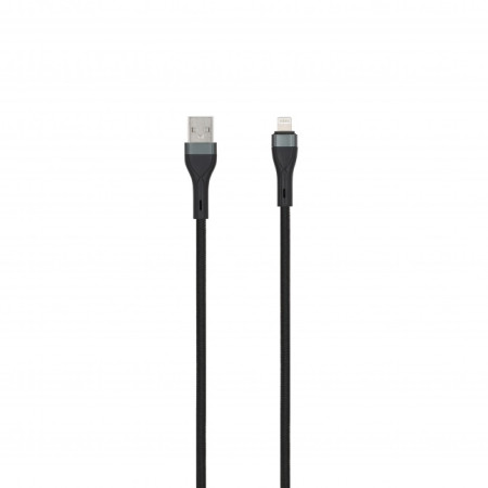 SEEK TOTI USB A to Lightning, 2m Braided Cable 2A (non-MFI), Black (Black)