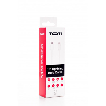 SEEK TOTI Type-C to Lightning, 1m PVC Data Cable 2A (non-MFI), White (White)