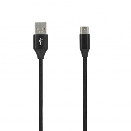 SEEK TOTI USB A to Micro USB, 1m Braided cable 2A, Black (Black)