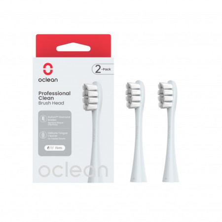 Oclean Professional Clean Brush Head P1C9 Silver 2pcs (Silver)