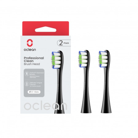 Oclean Professional Clean brush head P1C5 B02 2pcs Black (Black)