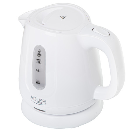 Adler Kettle | AD 1373 | Electric | 850 W | 1 L | Polypropylene | 360 rotational base | White