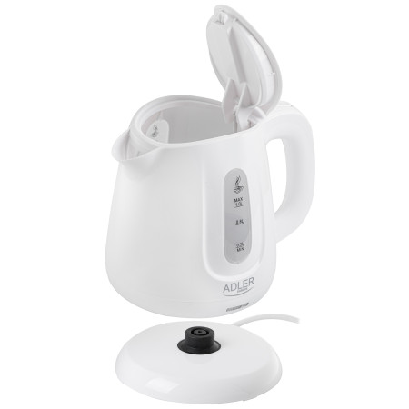 Adler Kettle | AD 1373 | Electric | 850 W | 1 L | Polypropylene | 360 rotational base | White