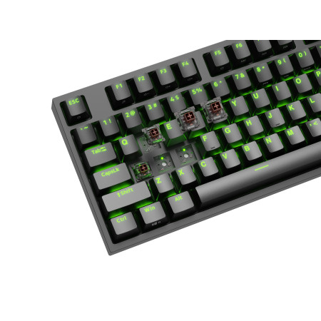 Genesis Mechanical Gaming Keyboard THOR 404 TKL RGB Mechanical Gaming Keyboard Wired US Kailh Box Brown V2 USB Type-A 1005 g