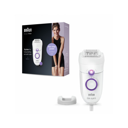 Braun | SE5505P Silk-epil | Epilator | Operating time (max) min | Bulb lifetime (flashes) | Number of power levels | White