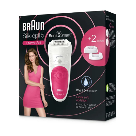 Braun | Silk-épil 5 SE5500 | Epilator | Operating time (max) 30 min | Bulb lifetime (flashes) Not applicable | Number of power l