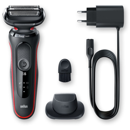 Braun | Shaver | 51-R1200s | Operating time (max) 50 min | Wet & Dry | Black/Red