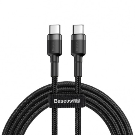 Baseus Cafule Cable durable nylon cable USB-C PD / USB-C PD PD2.0 60W 20V 3A QC3.0 2M black-gray (black-gray)