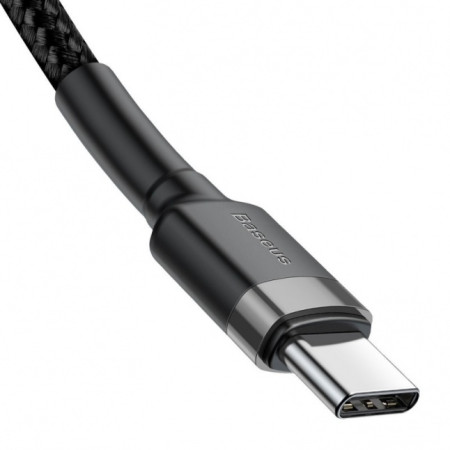 Baseus Cafule Cable durable nylon cable USB-C PD / USB-C PD PD2.0 60W 20V 3A QC3.0 2M black-gray (black-gray)