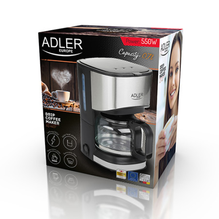 Adler Coffee maker AD 4407 Drip 550 W Black