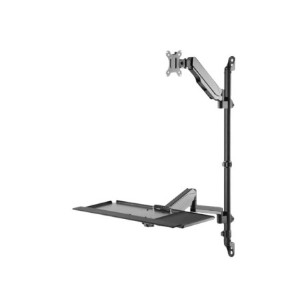 Digitus Sit-Stand Workstation Wall Single Mount, Max load 1-8 kg, max Screen Size: 17"-32", Black | Digitus