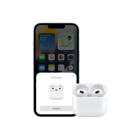 Apple | AirPods (3rd generation) with Lightning Charging Case | Wireless | In-ear | Noise canceling | Wireless | White