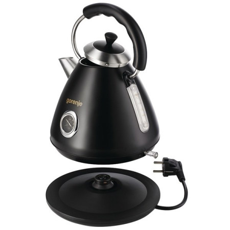 Gorenje | Kettle | K17CLBK | Electric | 2200 W | 1.7 L | Plastic and metal | 360 rotational base | Black