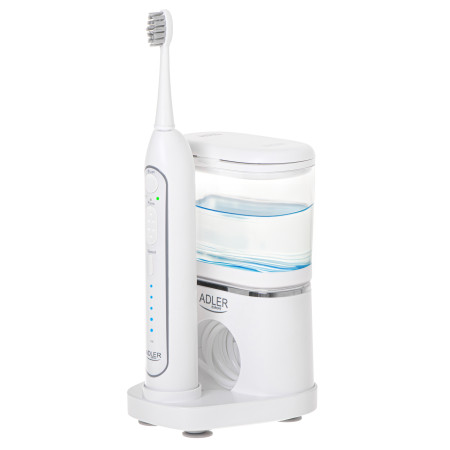 Adler 2-in-1 Water Flossing Sonic Brush | AD 2180w | Rechargeable | For adults | Number of brush heads included 2 | Number of te