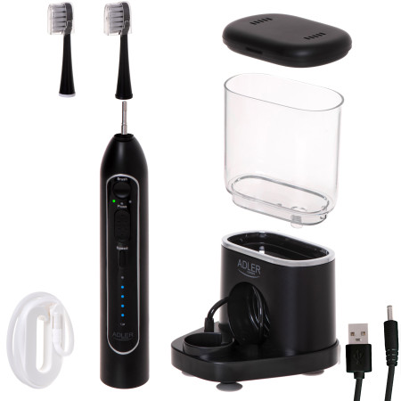 Adler 2-in-1 Water Flossing Sonic Brush | AD 2180b | Rechargeable | For adults | Number of brush heads included 2 | Number of te